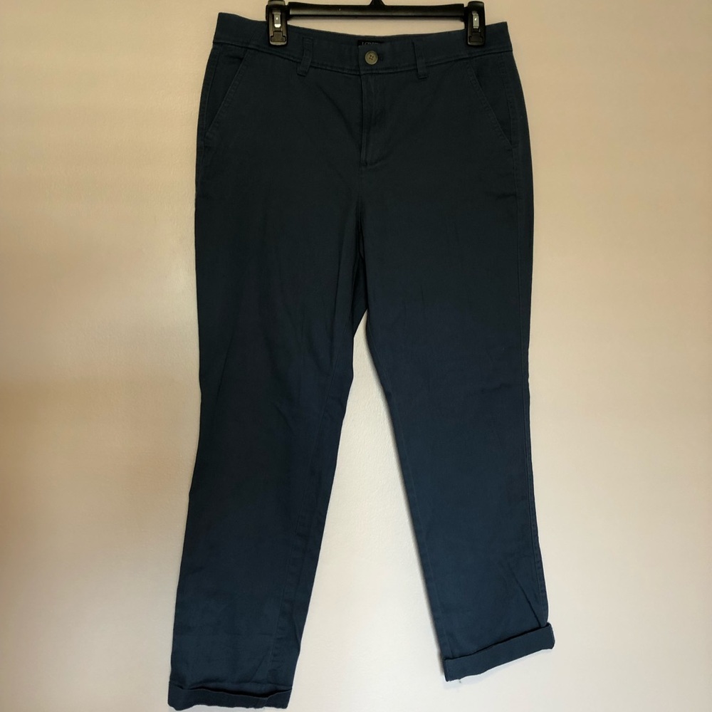 J.Crew NWT blue denim slim chino cropped pants